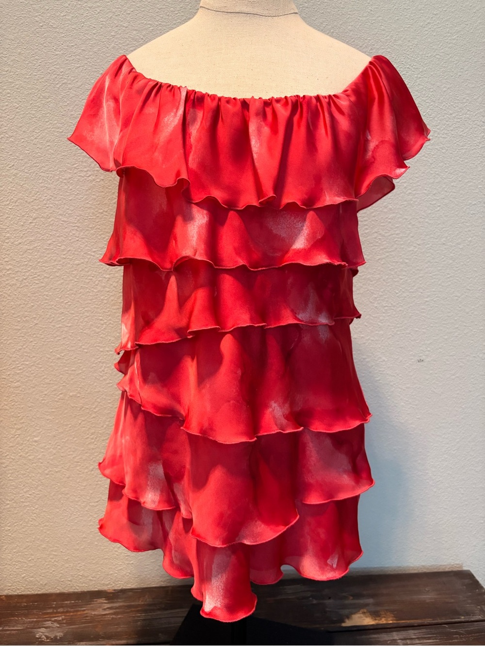 White House Black Market ruffled blouse